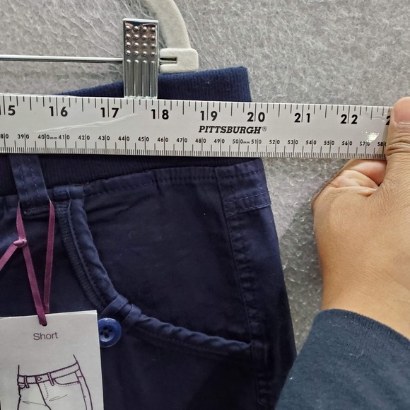 Gloria‎ Vanderbilt Women Shorts 18 Blue Chino Stretch Pockets Drawstring NWT - Picture 3 of 9